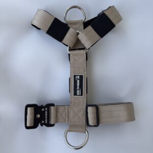 Arnés beige para perros fuertes