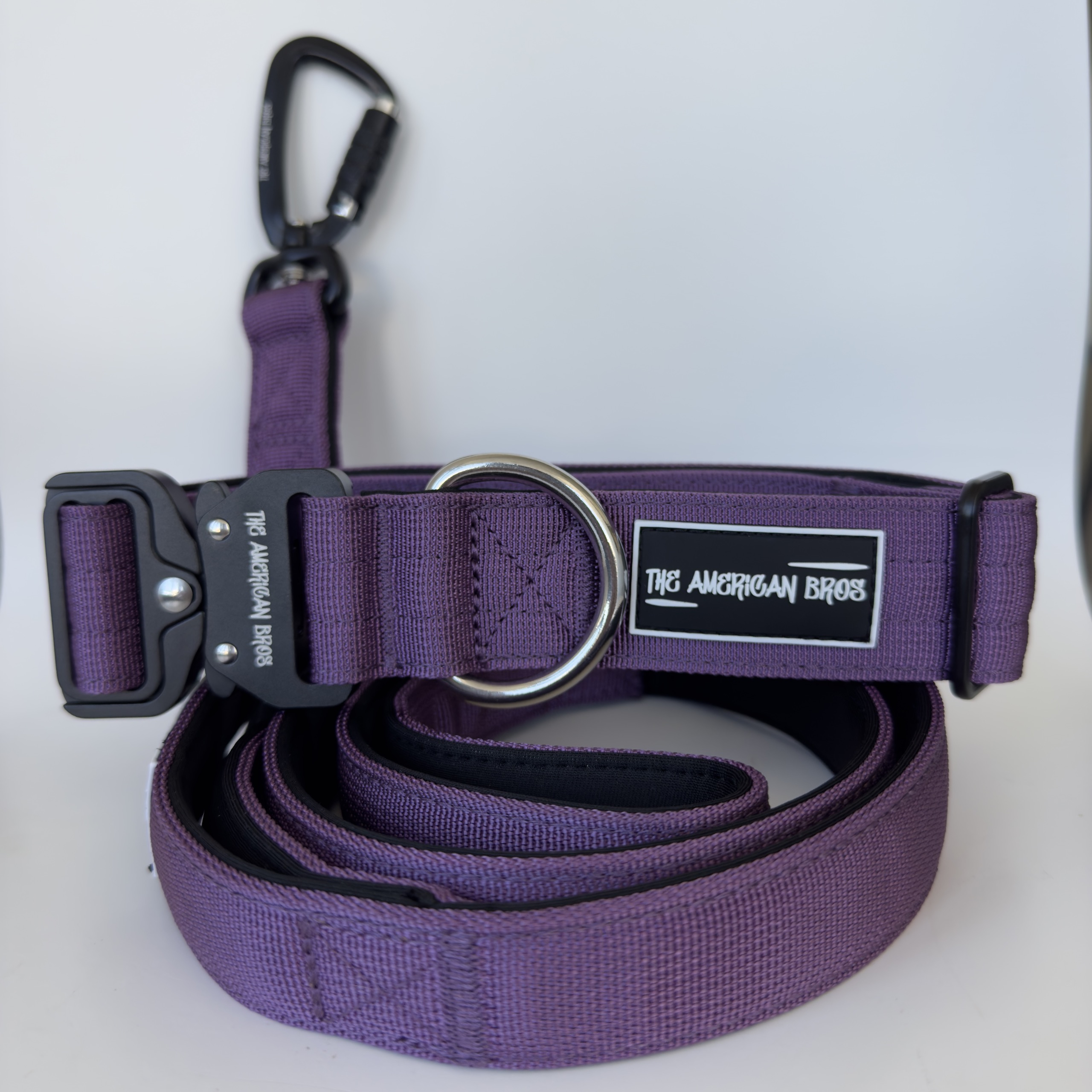 conjunto correa y collar morado para perros